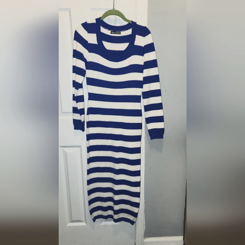 Shein long sleeve striped sweater dress - Picture 1 of 6